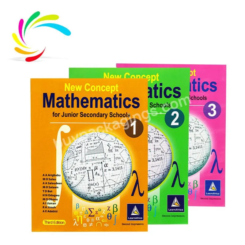 Factory wholesale cheap custom full color offset paper Africa English textbooks printing teaching mathematics for Nigeria