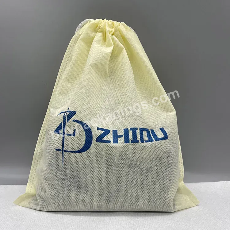 Factory Wholesale Cheap Yellow Travel Fabric Dust Bag Sport Basketball Backpack Bags Reusable Non Woven Drawstring Bags