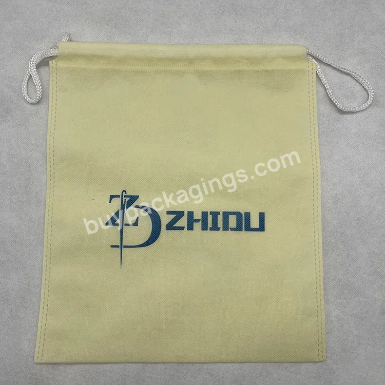 Factory Wholesale Cheap Yellow Travel Fabric Dust Bag Sport Basketball Backpack Bags Reusable Non Woven Drawstring Bags