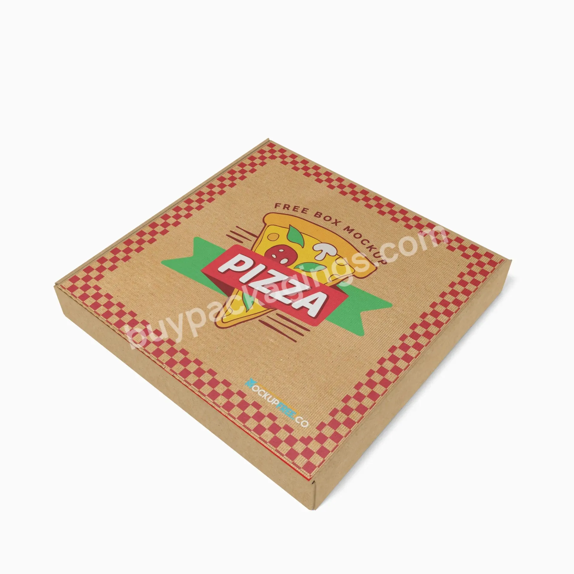 Factory Wholesale Custom Printing Empty Flat Foldable Corrugated Cardboard Carton Paper Box Disposable Pizza Box