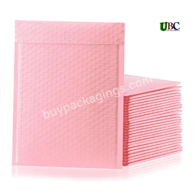 Factory Wholesale Eco-friendly Poly Bubble Mailers Free Sample Customize Color Water-proof Pink Mailing Bag With Padded