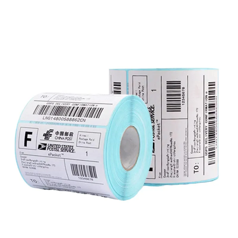 Factory wholesale express 100 80 40 4x6 barcode printing shipping maliing thermal stickers paper direct thermal label roll