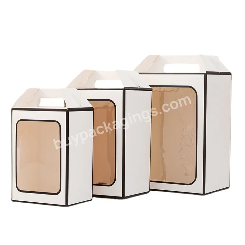 Factory Wholesale Flower Gift Box Toy Custom Logo New Kraft Paper Window Portable Boxes Toy Doll Display Packaging Box