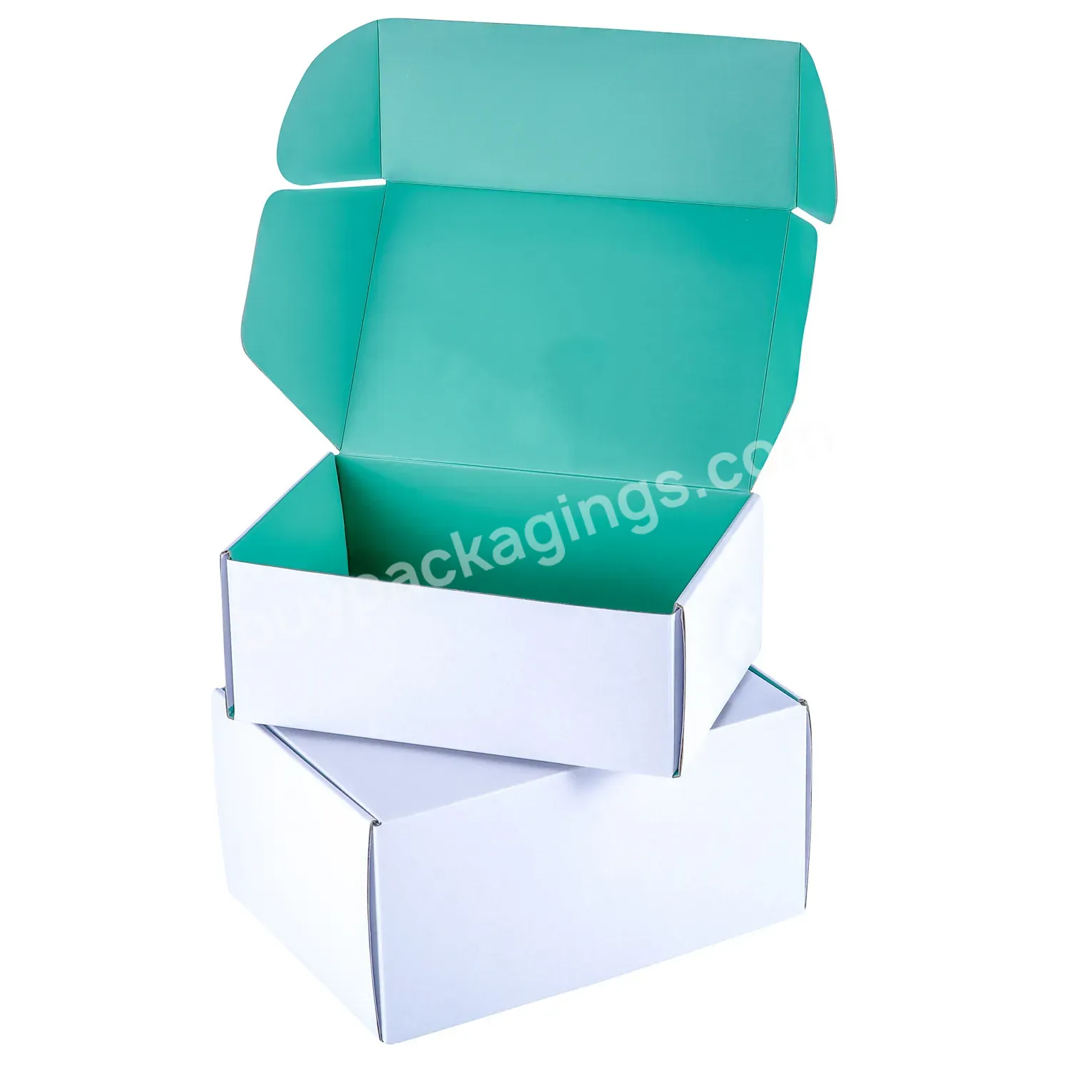 Factory Wholesale Luxury Packaging Clothing Shoes White Corrugated Folding Box With Custom Logo