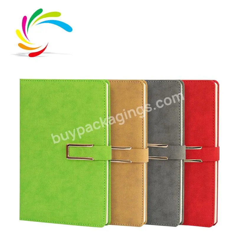 Factory wholesale New design personalized hardcover locking premium PU leather cover custom logo notebook printing