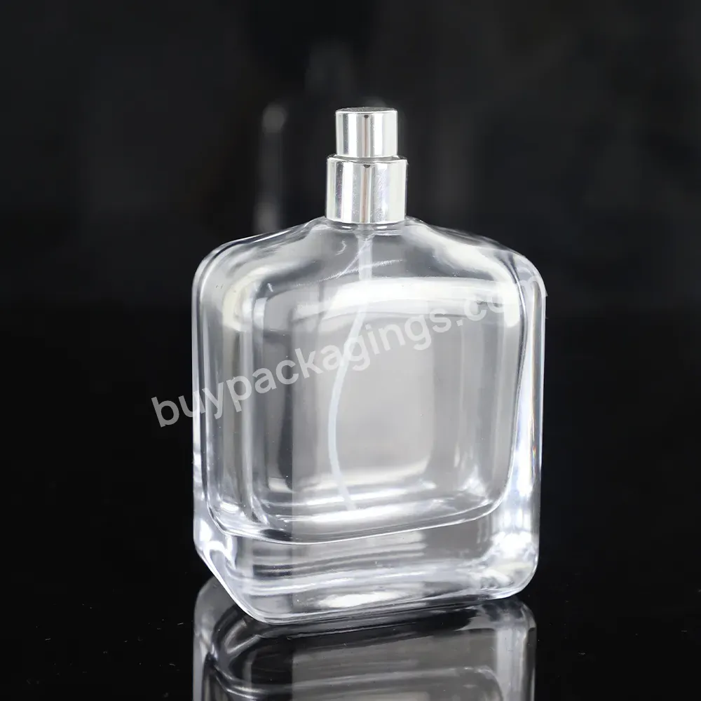 Factory Wholesale New Square Thick Oil Refillable Perfume Packaging 30ml 50ml 100 Ml Empty Glass Perfume Bottles