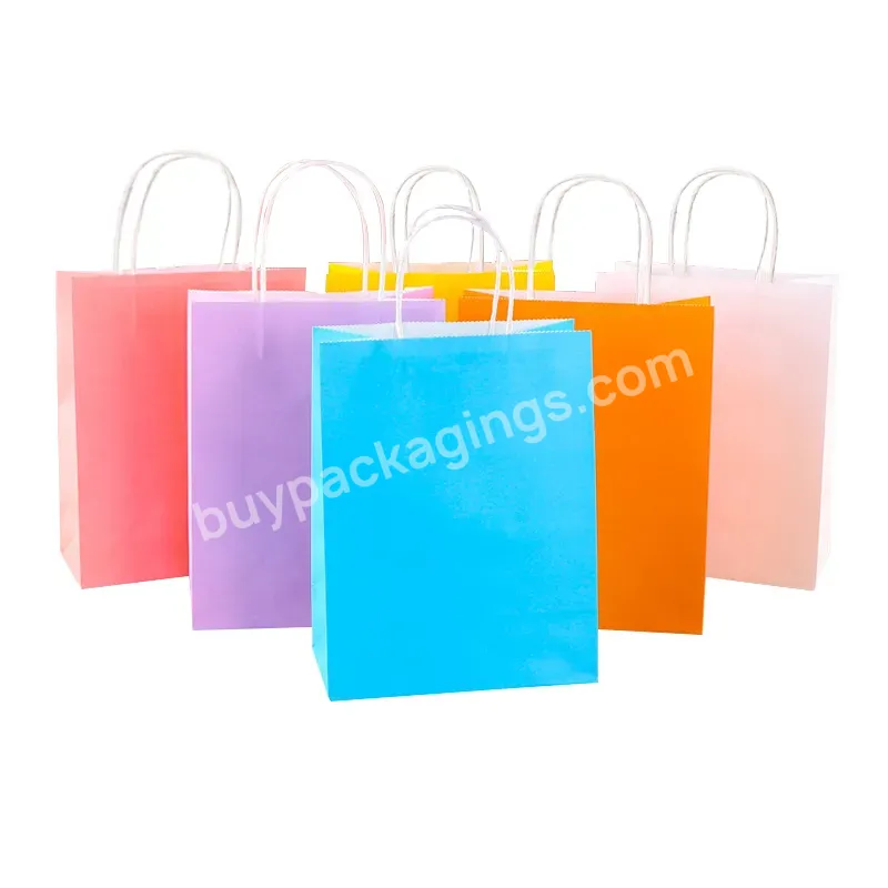 Factory Wholesale Paper Carry Bag Takeaway High Quality Color Kraft Paper Shopping Bag