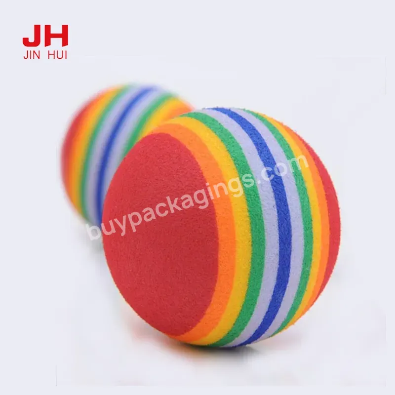 Factory Wholesale Rainbow Color Pet Toy Ball Eva Foam