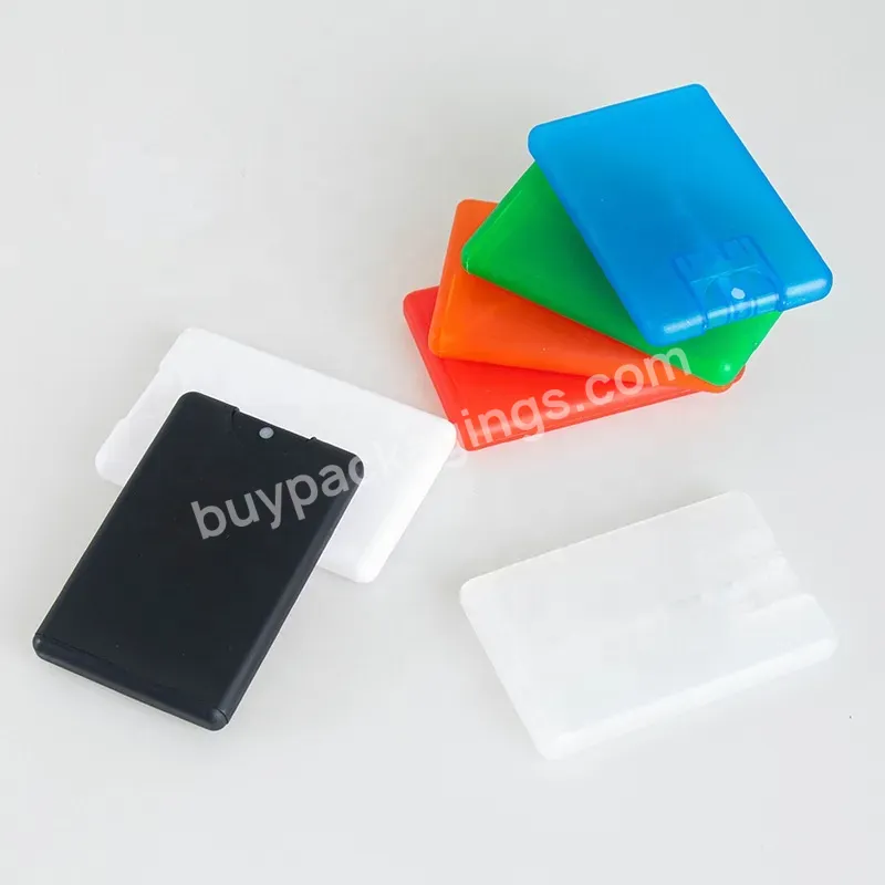 Factory Wholesale Refillable Mini Pocket Size Flat 20ml Credit Card Type Perfume Spray Bottle Packaging For Hand Sanitiser