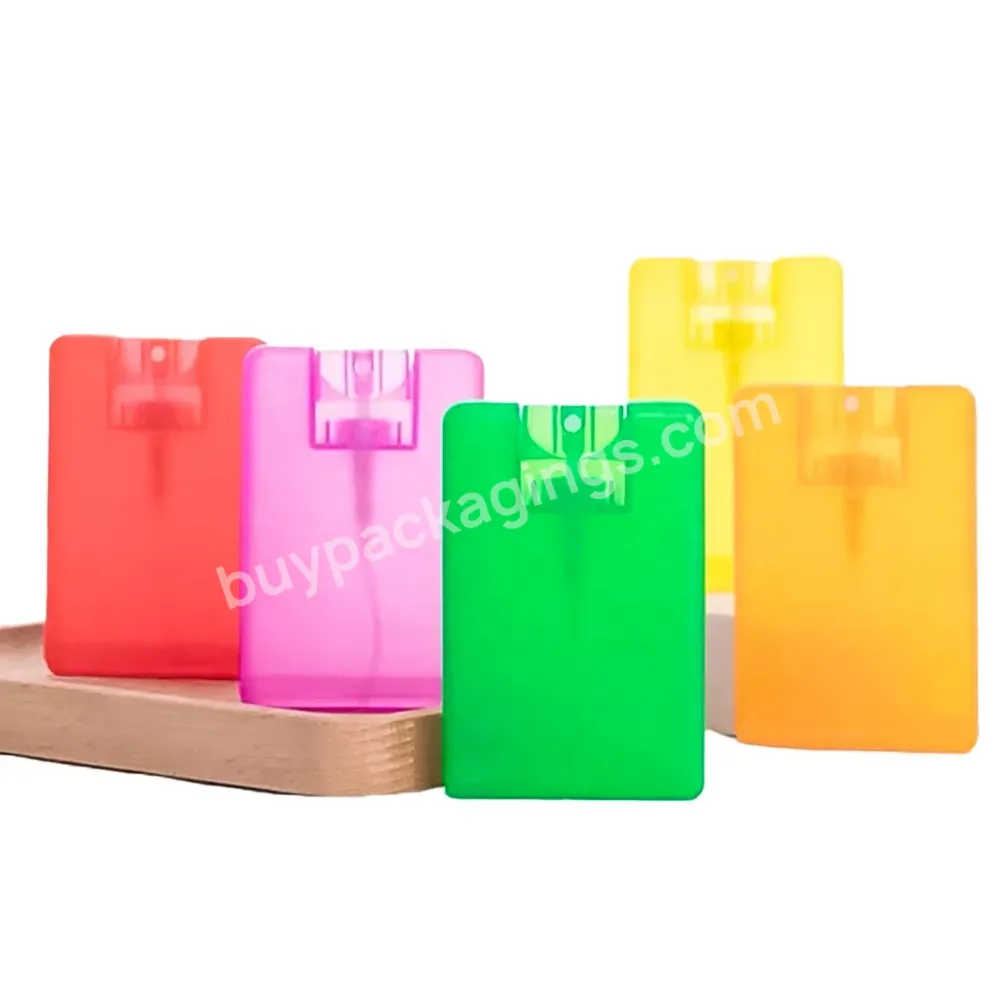 Factory Wholesale Refillable Mini Pocket Size Flat 20ml Credit Card Type Perfume Spray Bottle Packaging For Hand Sanitiser