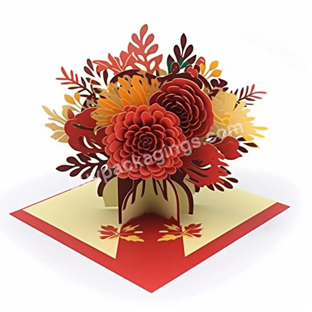 Factory Wholesale Rose 3d Pop Up Love Card Best Mom Ever Pop-up Card Mother's Day Gift Happy Mothers Day Thank You Blessing Card