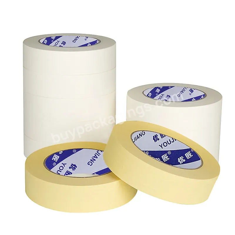 Factory Wholesale Rubber Waterproof Crepe Paper Painter Writable Auto Refinish Automotive Masking Tape