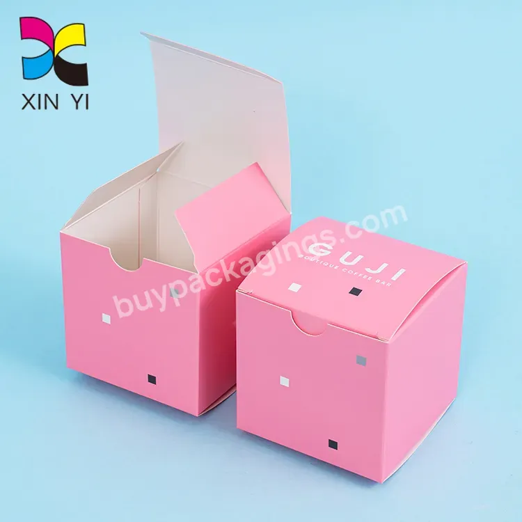 Factory Wholesale Skin Care Face Cream Packaging Small Custom Box Pink Cosmetic Box