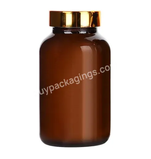 Factory Wholesale Tablet Capsule Container 60ml 100ml 120ml 150ml 200ml 250ml 300ml 500ml Glass Medical Pill Bottle With Cap