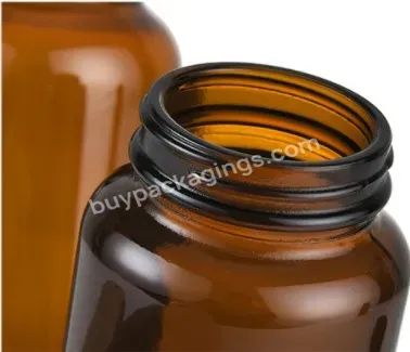 Factory Wholesale Tablet Capsule Container 60ml 100ml 120ml 150ml 200ml 250ml 300ml 500ml Glass Medical Pill Bottle With Cap