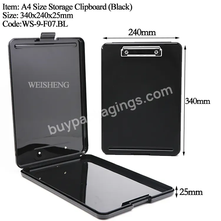 Factory Wholesale Transparent Portable Storage Box A4 Size Files Hard Plastic Cases Clear Color Plastic Box File