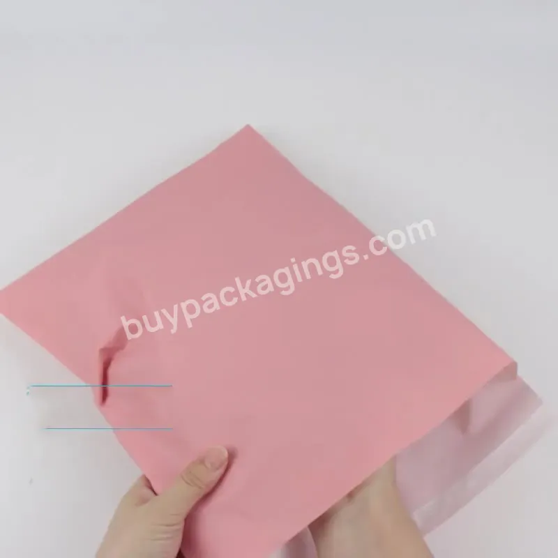 Factory Wholesale Water Proof Adhesive Self Pink Shipping Package Plastic Envelope Custom Thank You Bags