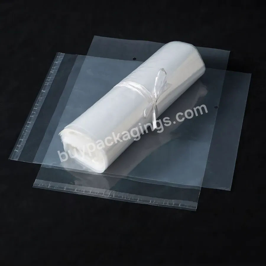 Factory Wholesales Pe Adhesive Tap Self-sealing Bag For Garment Clear Packaging Bag With Logo Printing For Clothing