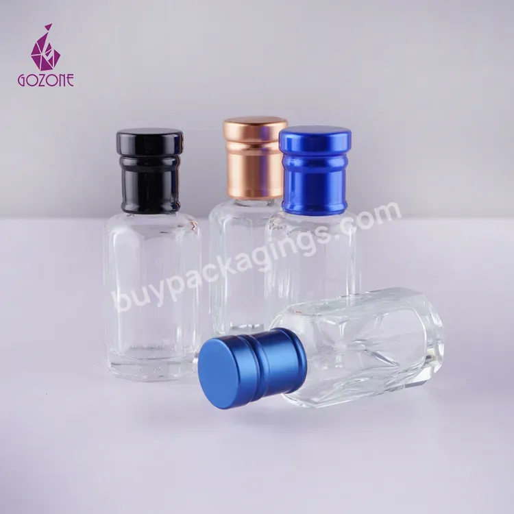 Fancy 3ml 6ml 12ml Black Electroplate Oud Essential Oil Perfume Glass Attar Bottles