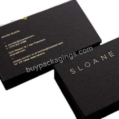 Fancy Business Card Double Side Cardboard Cards Custom Size Gold Free Design Customized Foil Printing Service Offset Printing