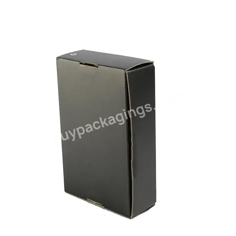 Fancy Matte Black Small Size Corrugated Paper Socks Packaging Box