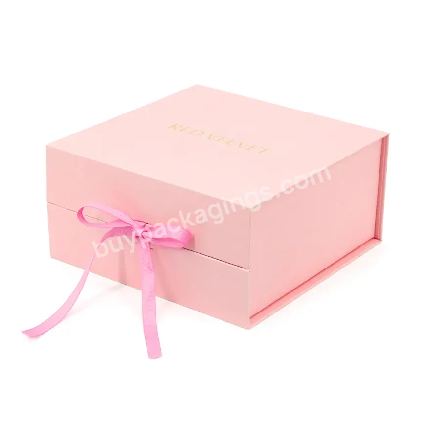 Fancy Pink Corrugated Ribbon Mother Gift Boxes Fancy Boxes For Packiging