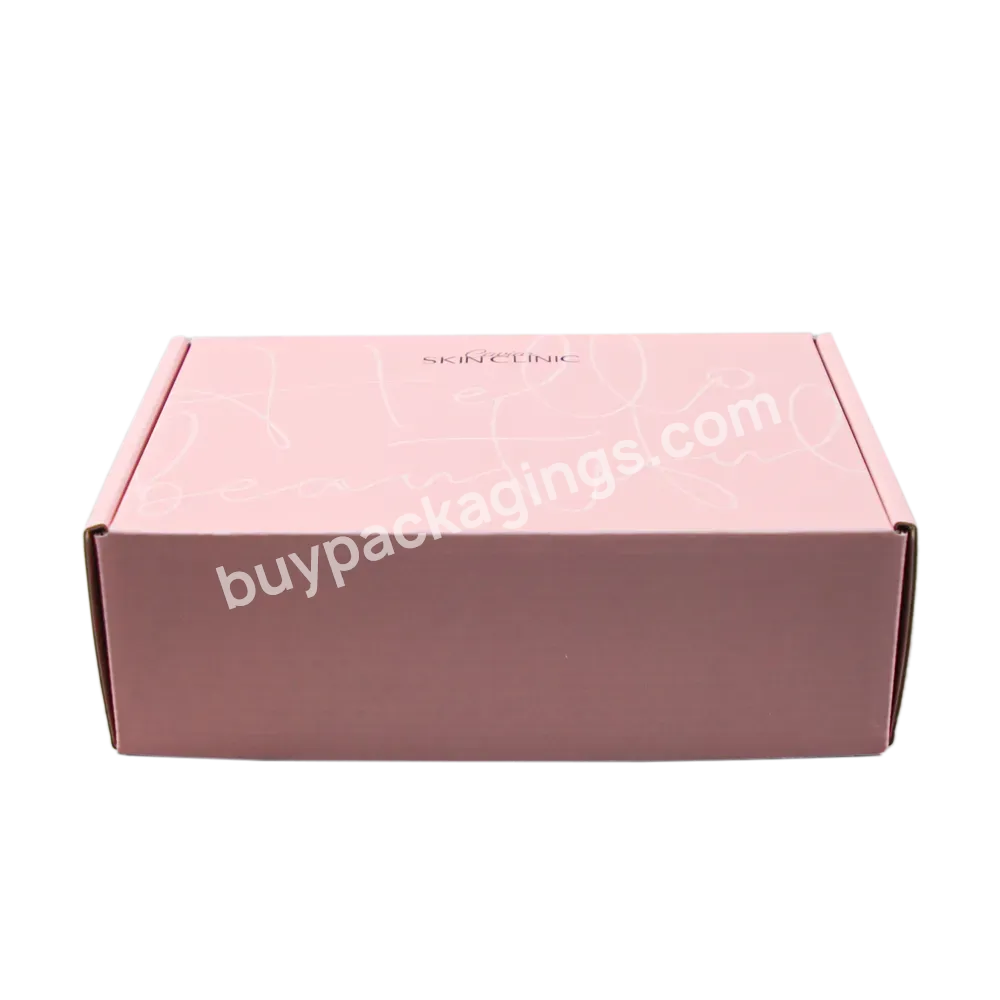 Fancy Pink Custom Printed Clothes Packaging Folding Box