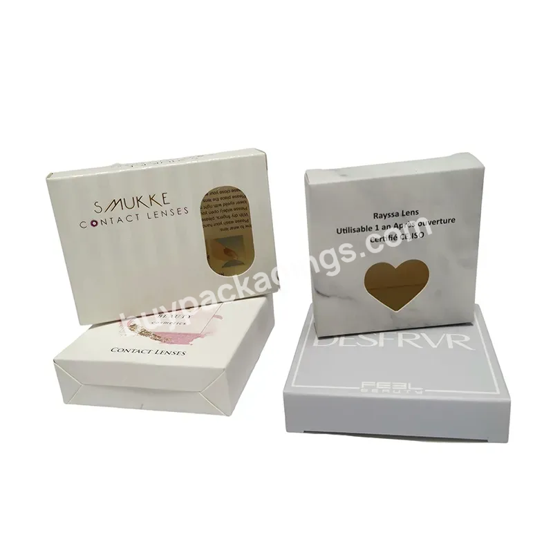 Fashion Contact Lenses Paper Box Color Contact Lens Box Customized Cosmetic Contact Lenses Package