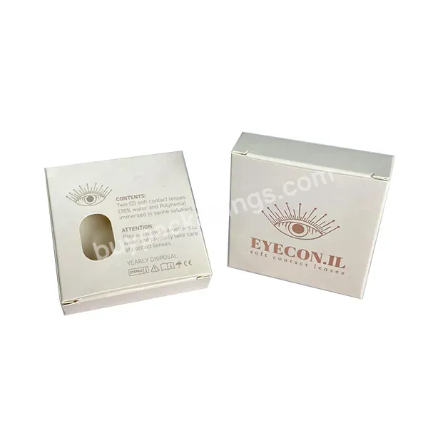 Fashion Contact Lenses Paper Box Color Contact Lens Box Customized Cosmetic Contact Lenses Package