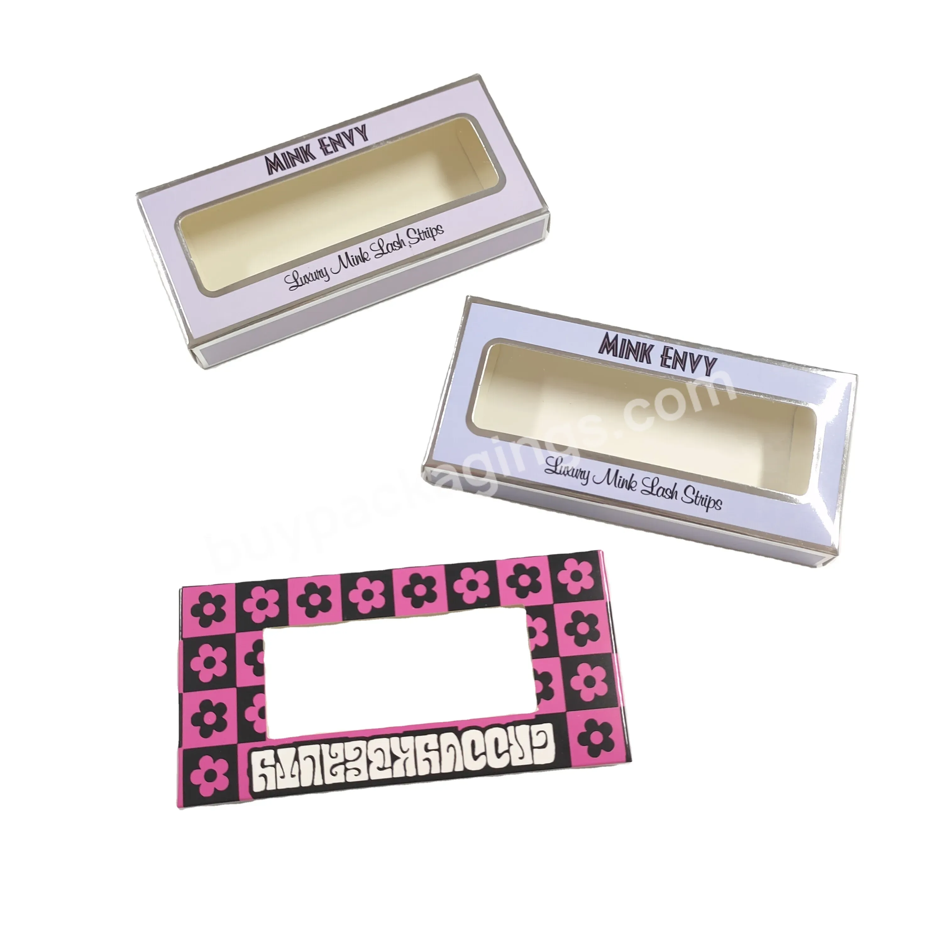 Fashion Cosmetics Box Custom Your Own Logo Print Eyelash Packaging Box