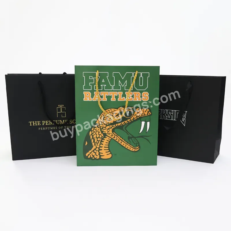 Fashion Luxury Custom Paper Bags With Your Own Logo Shopping Paper Bags Kraft