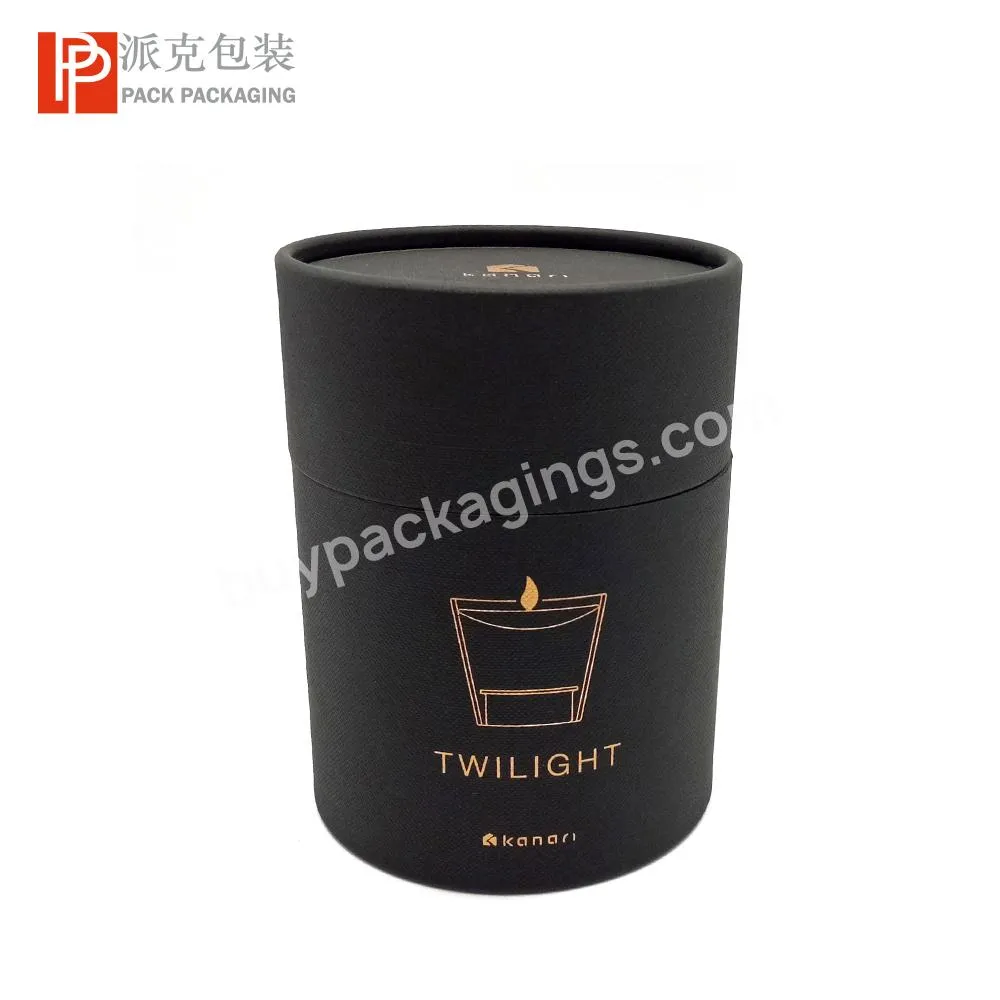 Fashion Style Biodegradable Cardboard Round Cylinder Candle Holder Paper Tube Packaging for Candle Jar Storage Gift Boxes