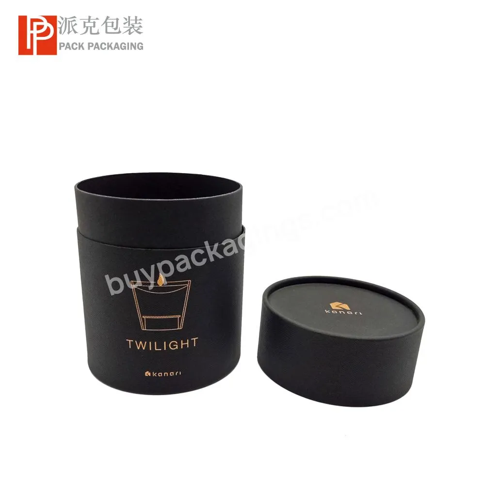 Fashion Style Biodegradable Cardboard Round Cylinder Candle Holder Paper Tube Packaging for Candle Jar Storage Gift Boxes