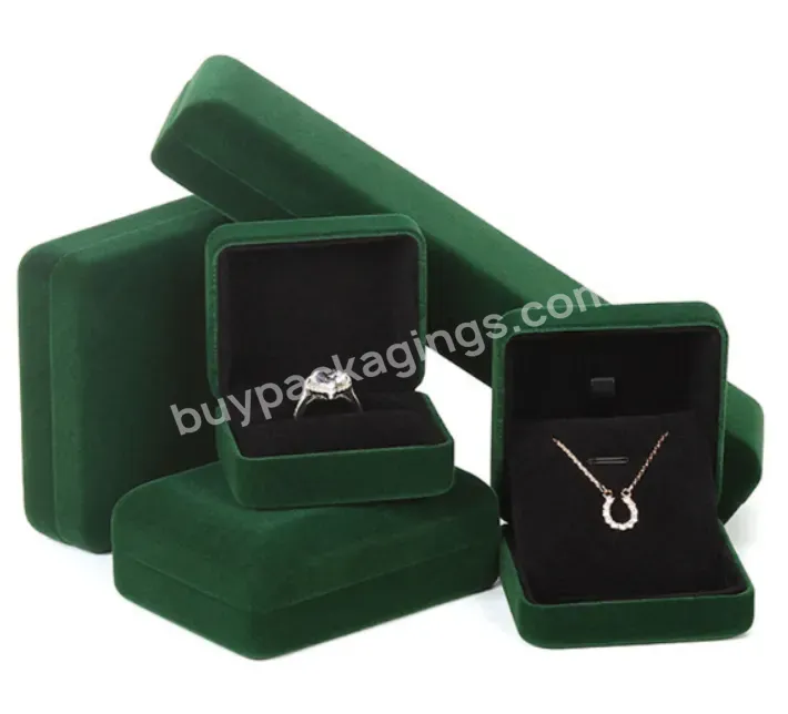 Fashion Velvet Iron Embryo Jewelry Box Spot Wholesale Pendant Bracelet Ring Gift Jewelry Box Storage Packaging
