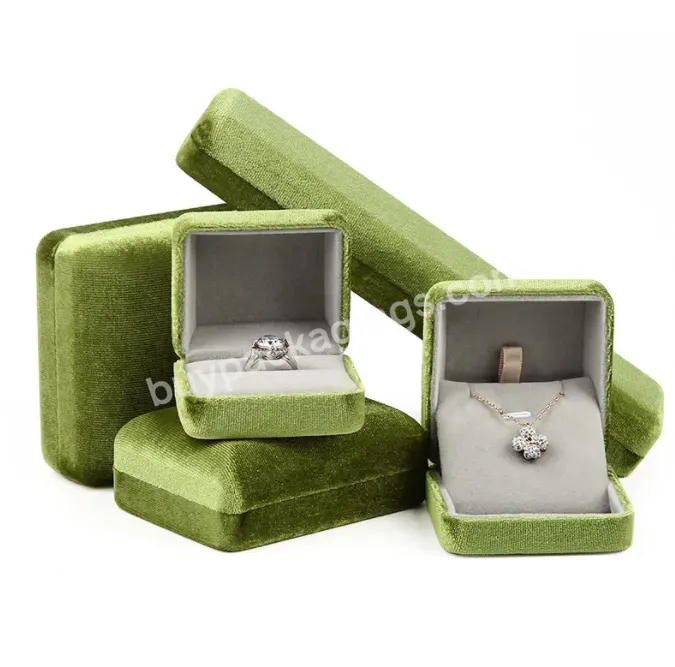 Fashion Velvet Iron Embryo Jewelry Box Spot Wholesale Pendant Bracelet Ring Gift Jewelry Box Storage Packaging