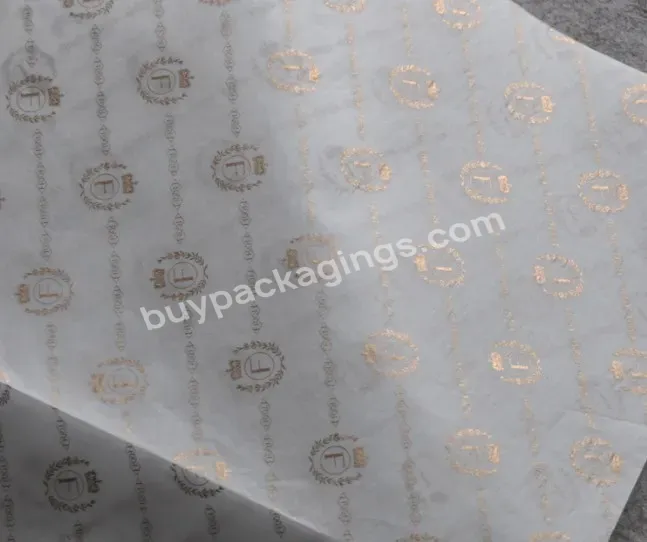 Fashionable 17gsm Custom Printed Tissue Wrapping Paper Gift Clothes Packaging Tissue Paper