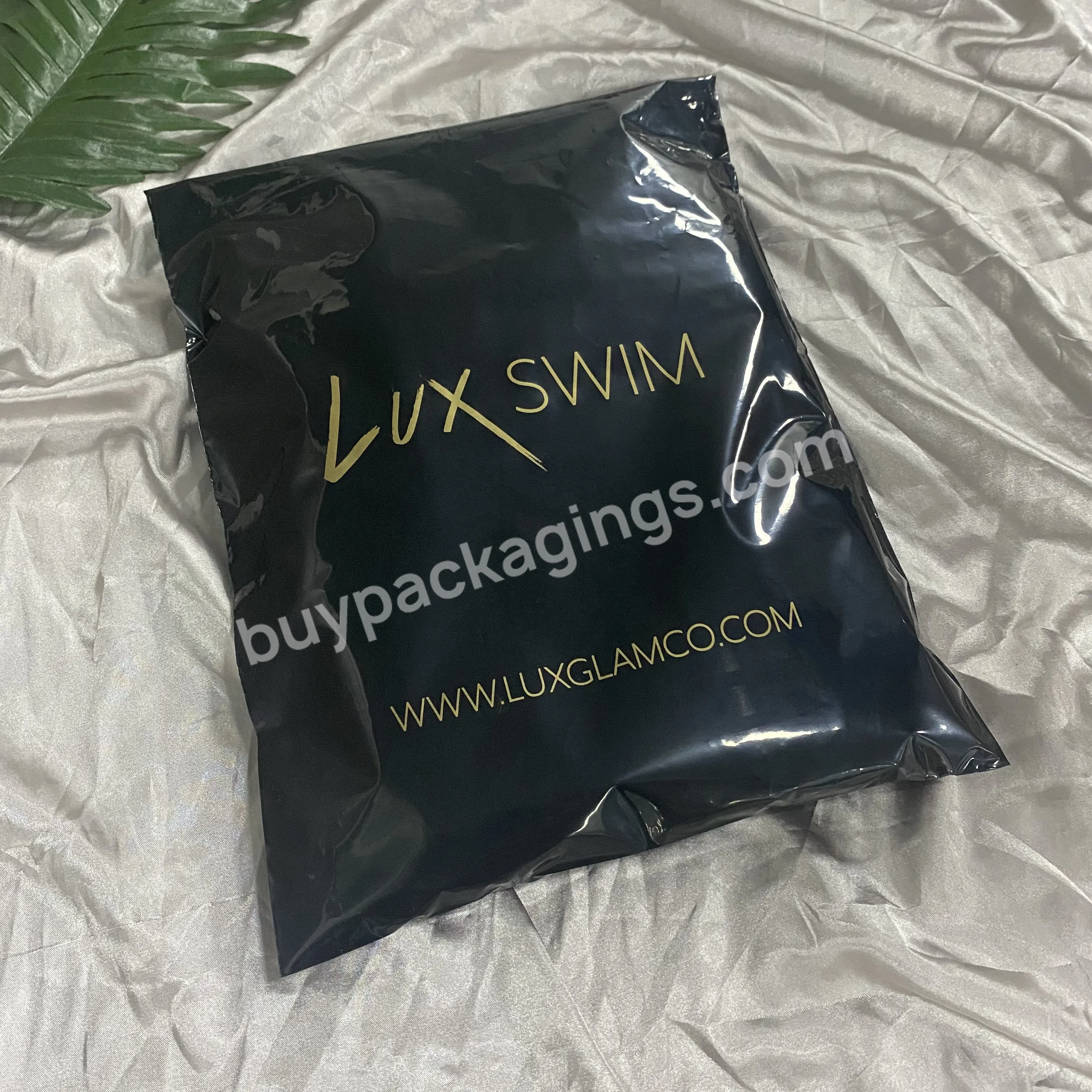 Fashionable Design High Quality Low Price Black Mail Poly Bag With Brand Custom Size Logo Print Waterproof Glossy Ship Package