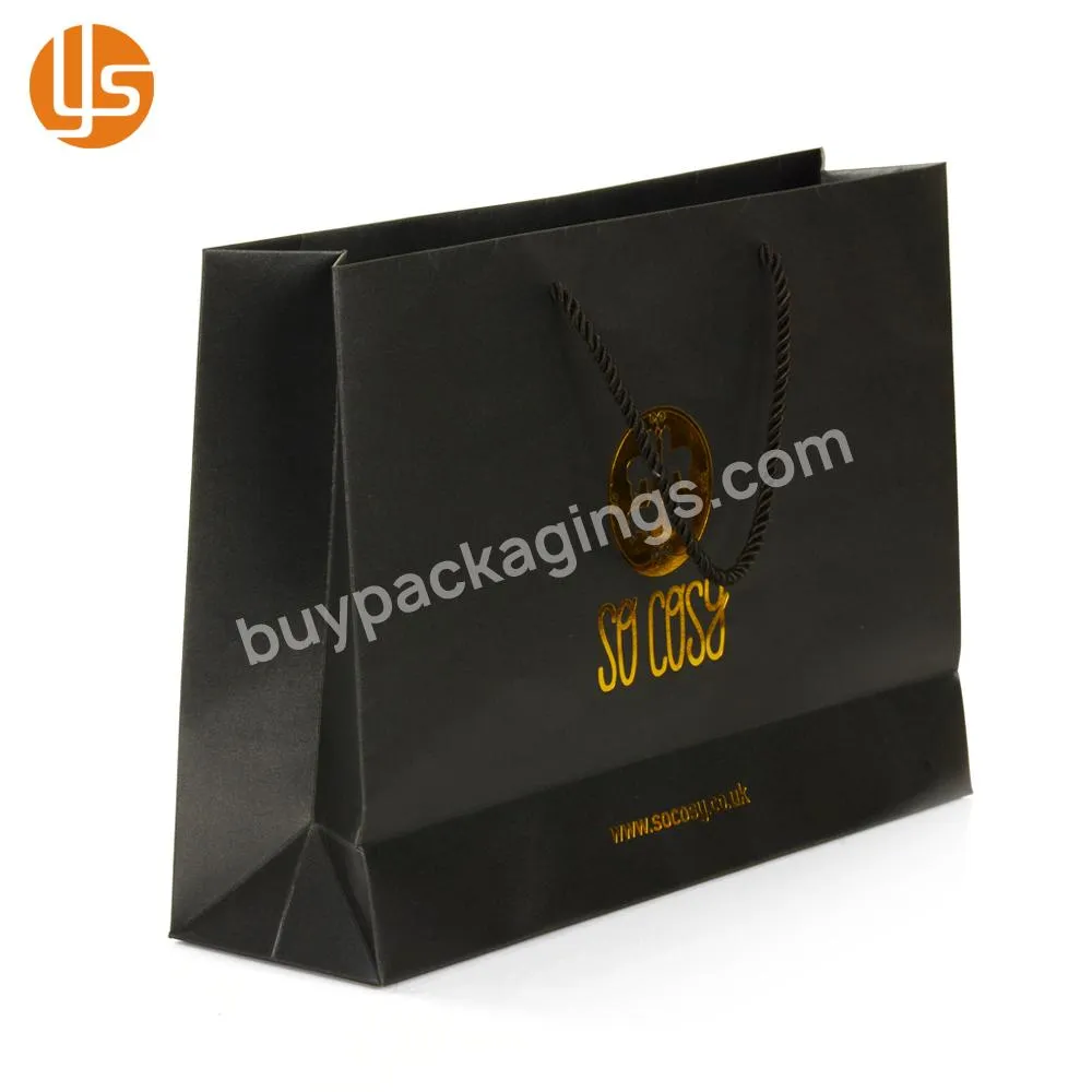 Fashional Custom Hot Stamping Luxury Gift Shopping Big Strong Paper Bags