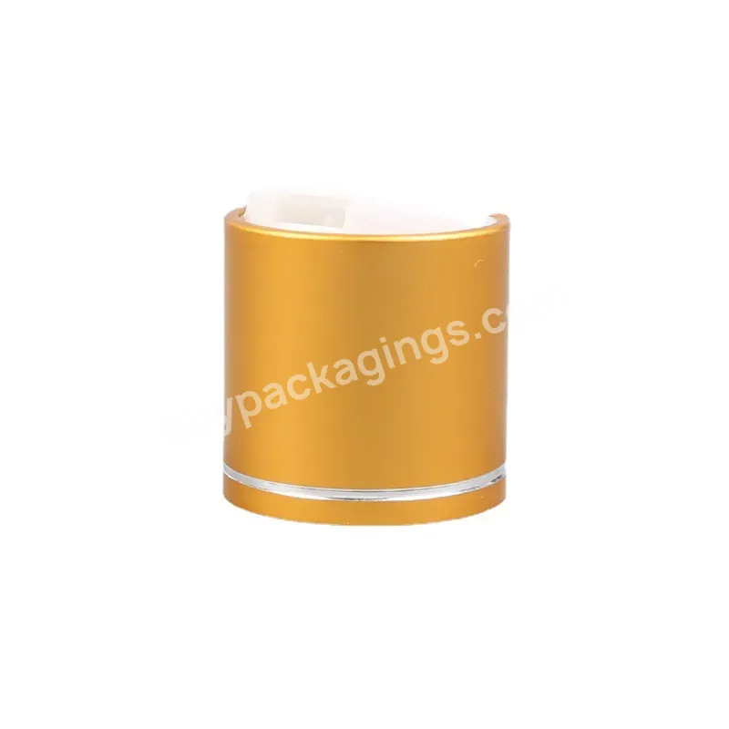 Fast Delivery Shiny Golden Aluminum Disc Top Cap 24/410