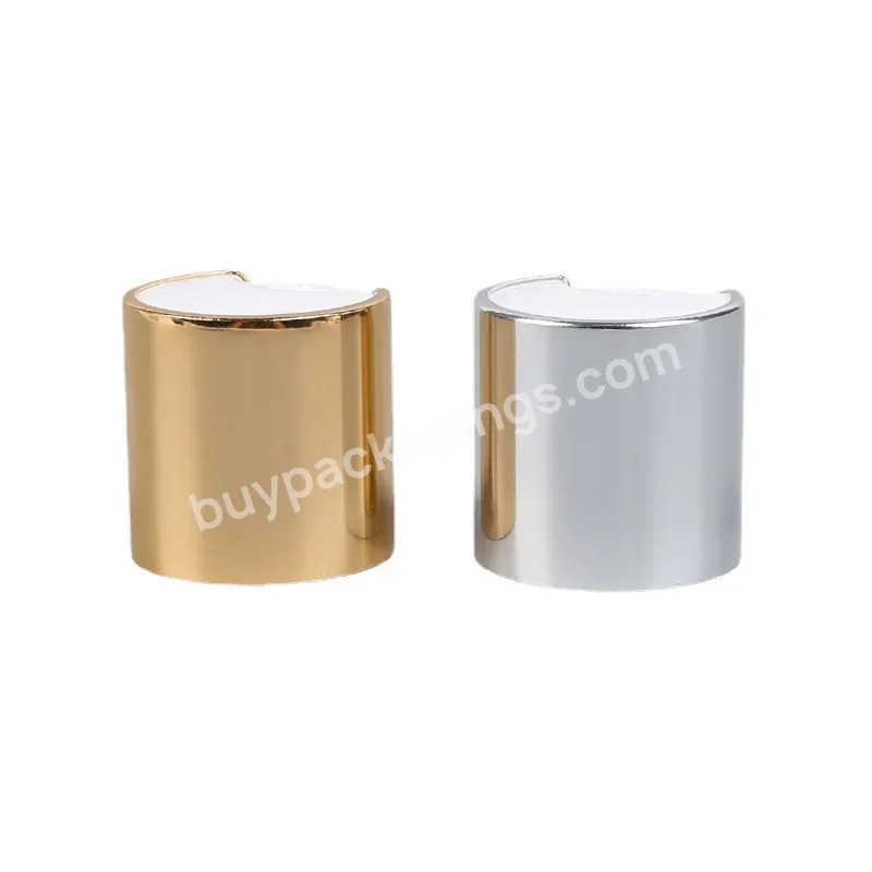 Fast Delivery Shiny Golden Aluminum Disc Top Cap 24/410