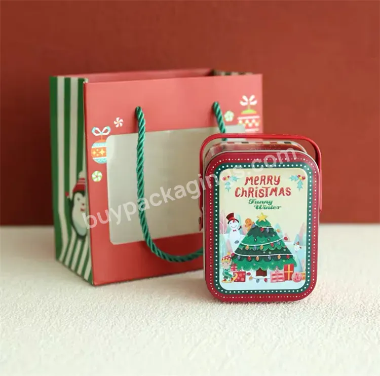 Fast Delivery Special Candy Chocolates Tea Gift Package Christmas Tin Box With Handle