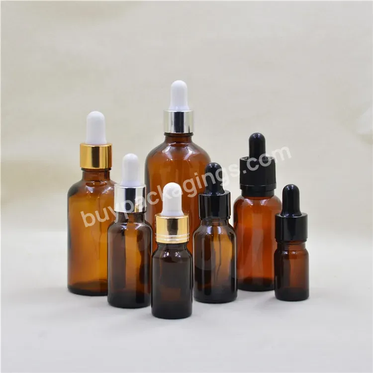 Fast Shipping 5ml 10ml 15ml 20ml 30ml 50ml 100ml Amber Glass Perfume Essential Oil Dropper Bottle With Pipette