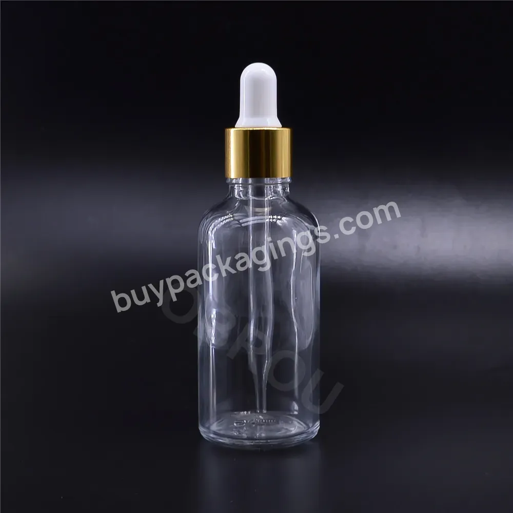 Fast Shipping 5ml 10ml 15ml 20ml 30ml 50ml 100ml Clear Amber Green Blue Sterile Glass Dropper Bottle With Gold Dropper