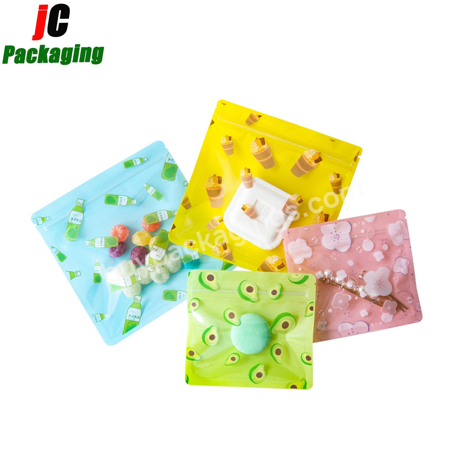 Fast Shipping Mixed Designs Small Plastic Crisps Candy Snack Package Pouch With Window