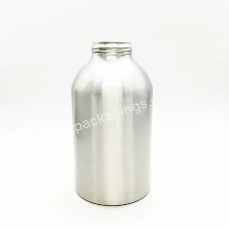 Fat Short Foaming Pump Metal Bottle Refillable Aluminum Soap Bottle 500ml With Foam Dispenser For Face Hand Cleanser Liquid