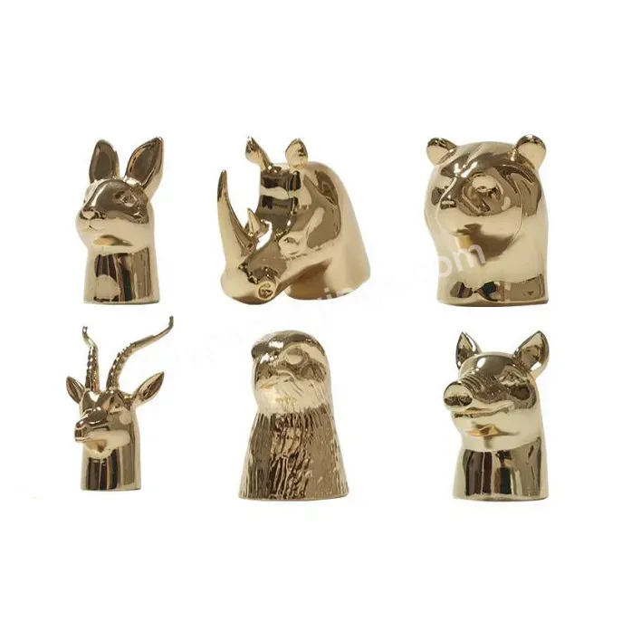 Fea15mm Luxury Gold Zinc Alloy Cap Fancy Animal Head Heavy Zamac Cap For Perfume Bottle