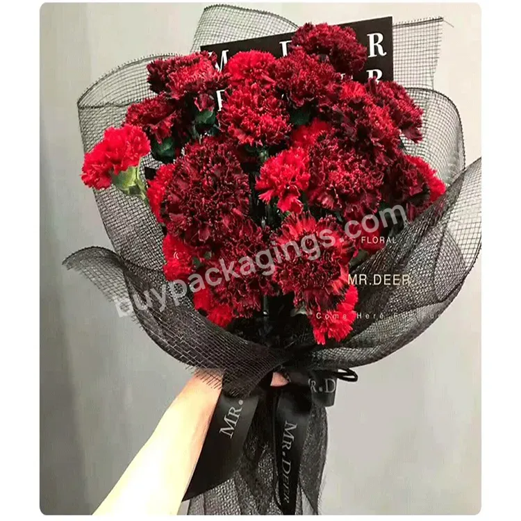 Festival Packing Factory Deco Mesh Rose Flowers Packaging Florist Mesh Mesh Flower Wrapping Paper