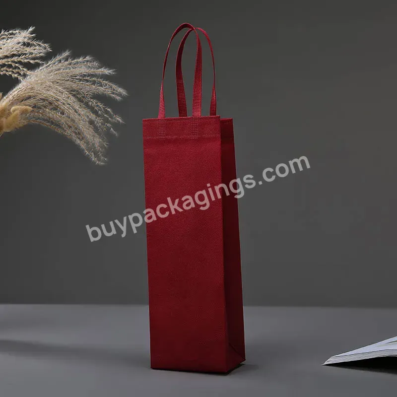 Festive Red Wine Portable Gift Packaging Single Pack Double Pack High-end Gift Non-woven Bag Can Be Customized