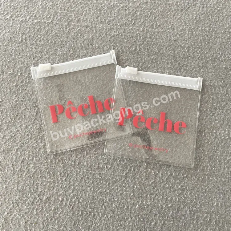 Fine Jewelry Packaging Bag Custom Zipper Plastic Bags For Earring Women Luxury Fashion Branding Packaging Zip Pouch