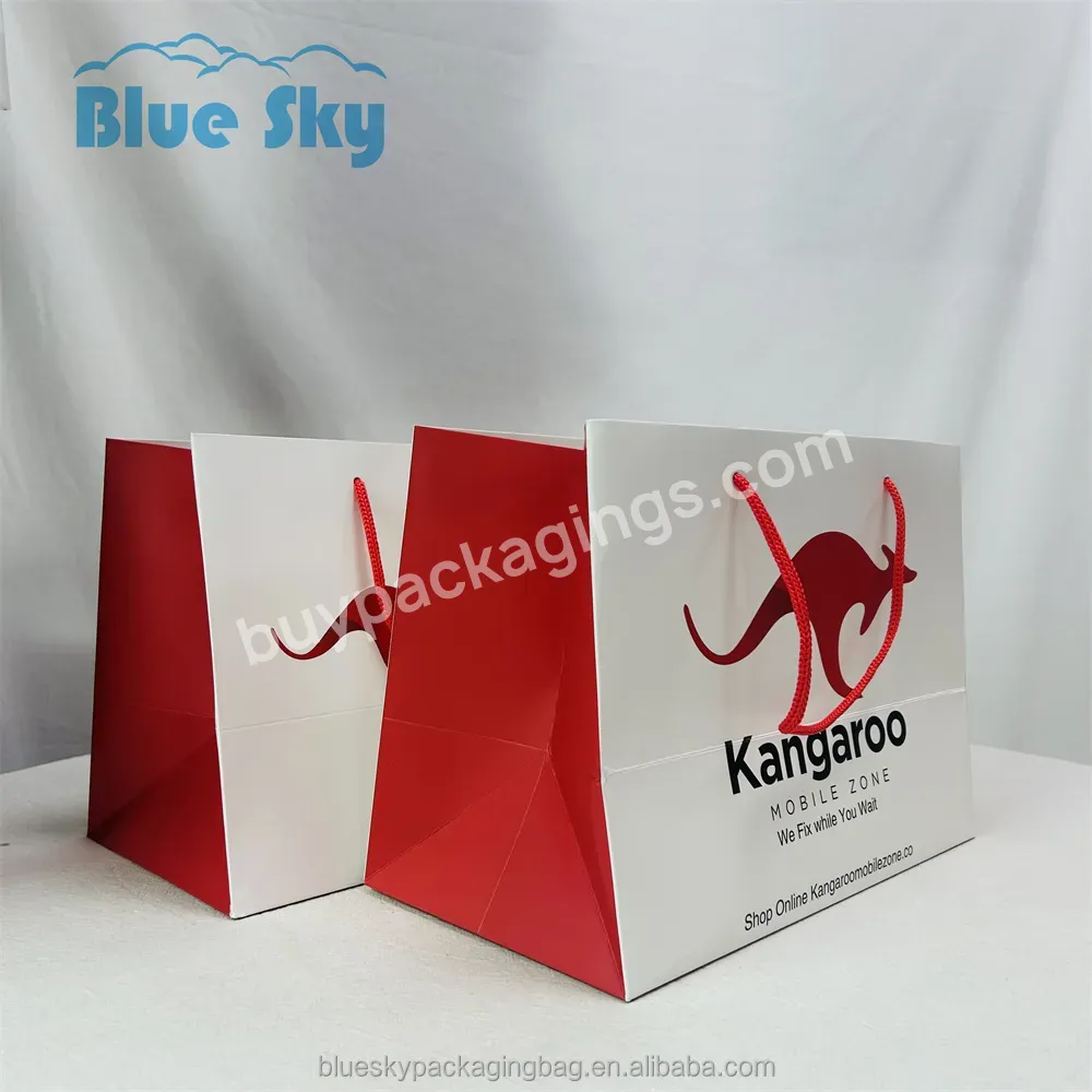 First Sales Of Personalized Luxury Boutique Gift Bag Packaging Customized Printing Promotion Thanks To Gift Bag Logo Printing